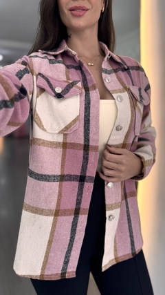 Camisa Flanelada Xadrez Rosa - comprar online