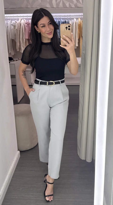 Calça Alfaiataria Di' Giovanni Cinza - comprar online