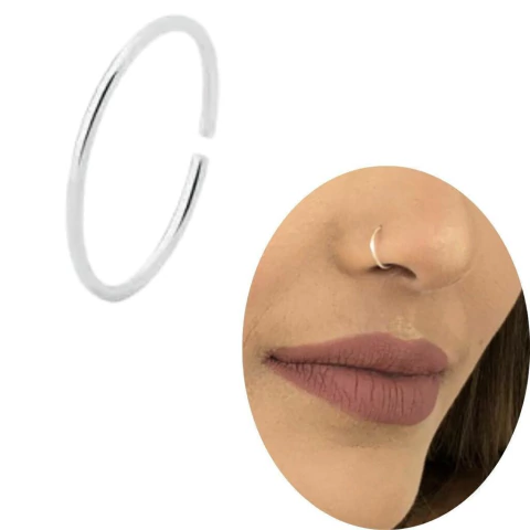 Piercing Prata 925 legítima orelha septo tragus helix argola 8mm