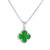 Corrente Prata 925 Trevo Verde Modelo Virginia Banhado Moda - comprar online
