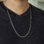 Corrente Grumet masculina 70cm Prata legítima cordão moderno - comprar online