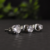Trio de Aço cirurgico antialérgico Brincos de zircônia 5mm 4mm e 3mm Não escurece inox - Morganitte Joias