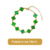 Pulseira Trevo Verde Ouro 18k Modelo Virginia Banhado Moda