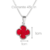 Imagem do Conjunto Trevo Vermelho Prata 925 Modelo Virginia Banhado