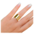 Anel liso largo ajustável banhado em ouro 18k moda aliança - comprar online