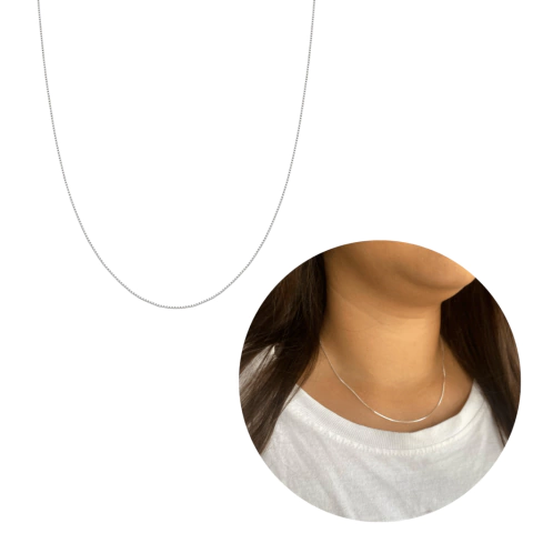 Corrente veneziana 45cm banhada em prata