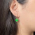 Brinco Trevo Ouro 18k Verde Modelo Virgínia Banhado Moda