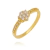 Anel Chuveiro baixo cravejado zircônias banhado a ouro 18k - comprar online