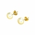 Brinco de Pérola 8mm com pino banhado em ouro 18k