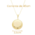 Colar com 2 Fotos Relicário redondo liso pequeno folheado a ouro 18k - comprar online