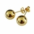 Brinco de bola Grande banhado ouro 18k clássico bolota 12mm - comprar online