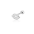 Piercing joia Prata 925 orelha helix tragus reto zircônia