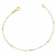 Pulseira feminina de bolinhas ouro 18k banhada 18cm