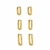 Imagem do Trio Argola Ouro 18k Retangular banhado antialérgico 3 furos