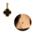 Pingente Trevo Ouro 18k Preto Modelo Virginia Banhado Moda
