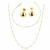 Kit corrente pulseira e brinco bolinhas ouro 18k banhada - loja online