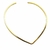 Chocker Gargantilha em V banhada a ouro 18k Exclusiva luxo - loja online
