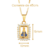 Imagem do Colar nossa senhora aparecida cravejado banhado a ouro 18k