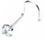 Piercing nariz nostril ponto de luz prata 925 legitima pedra - Morganitte Joias