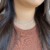 Colar chocker 3 fios trançada banhado a prata feminina moda - comprar online