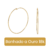 Argola Dourada Média banhada Brinco de Ouro 18k Antialérgica - Morganitte Joias