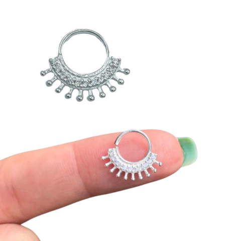 Piercing Septo Helix Pontas prata 925 legítima pontudo moda