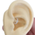 Imagem do Piercing septo daith prata legítima 925 cravejado moda