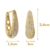 Brinco Gota Cravejada Grande Banhada a Ouro 18k fecho click - Morganitte Joias