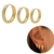 Trio Argola Redonda lisa Aro fino banhada ouro 18k delicada