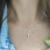 Colar Nossa Senhora aparecida prata 925 cravejada azul - comprar online