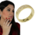 Anel cravejado dourado 3 fileiras de zircônia banhado a ouro