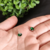 Brinco Prata Legítima Pedra Verde pequena Zircônia elegante - Morganitte Joias