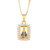 Colar nossa senhora aparecida cravejado banhado a ouro 18k