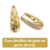Brinco Gota Cravejada Grande Banhada a Ouro 18k fecho click - loja online