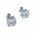 Imagem do Par de Brinco masculino zircônia quadrado aço cirúrgico inox