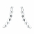 Par de Brinco Ear Cuff corações prata 925 legitima
