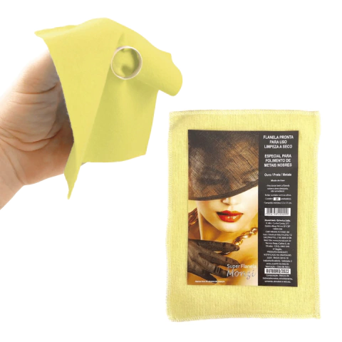 Flanela Limpa Joias ouro prata Monzi original para limpeza