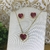 Conjunto de coração cravejado zircônia banhado em ouro 18k - comprar online