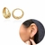 Brinco Argola click gota abaloada lisa banhada a ouro 18k M