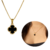 Corrente Trevo Ouro 18k Preto Modelo Virginia Banhado Moda