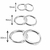 Kit Trio Brinco Argola Aço Inox 3 Pares Fino Antialérgico - comprar online