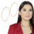 Argola Dourada Média banhada Brinco de Ouro 18k Antialérgica