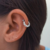 Piercing Conch Helix cartilagem Argola cravejado Prata Legitíma 925 zircônias - comprar online