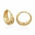Brinco Argola click gota abaloada lisa banhada a ouro 18k M na internet