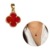 Pingente Trevo Ouro 18k Vermelho Modelo Virginia Banhado
