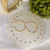 Imagem do Argola Dourada 3cm Brinco Minimalista Tarraxa Banhado a ouro