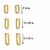 Trio Argola Ouro 18k Retangular banhado antialérgico 3 furos