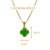 Corrente Trevo Ouro 18k Verde Modelo Virginia Banhado Moda - Morganitte Joias