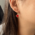 Brinco Trevo Ouro 18k Vermelho Modelo Virgínia Banhado - comprar online