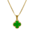 Corrente Trevo Ouro 18k Verde Modelo Virginia Banhado Moda - comprar online